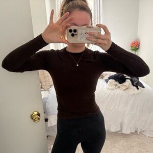 Abercrombie & Fitch Brown Long Sleeve Top